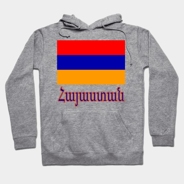 The Pride of Armenia - Armenian Flag and Language Hoodie by Naves